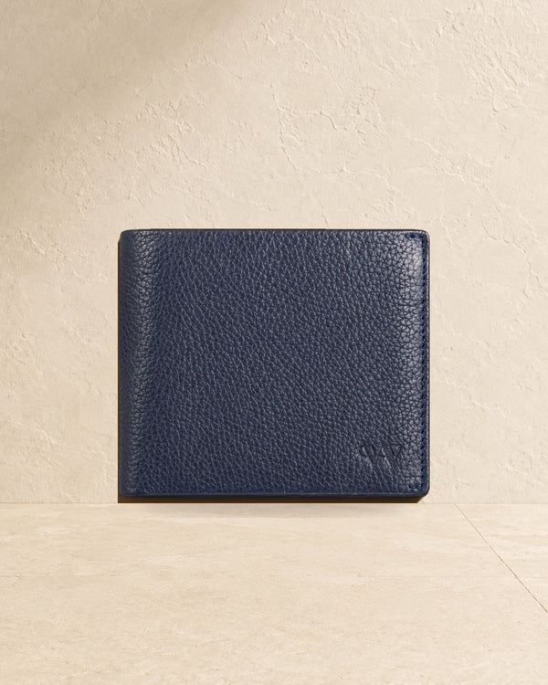 The Frontier Navy leather wallet by Wildebeast