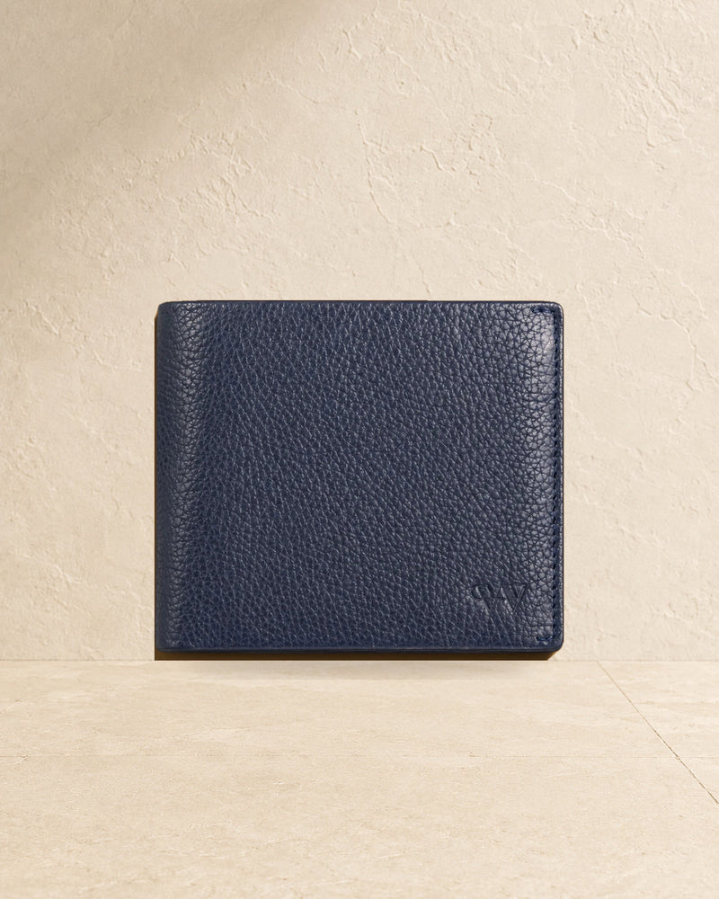 The Frontier Navy leather wallet by Wildebeast