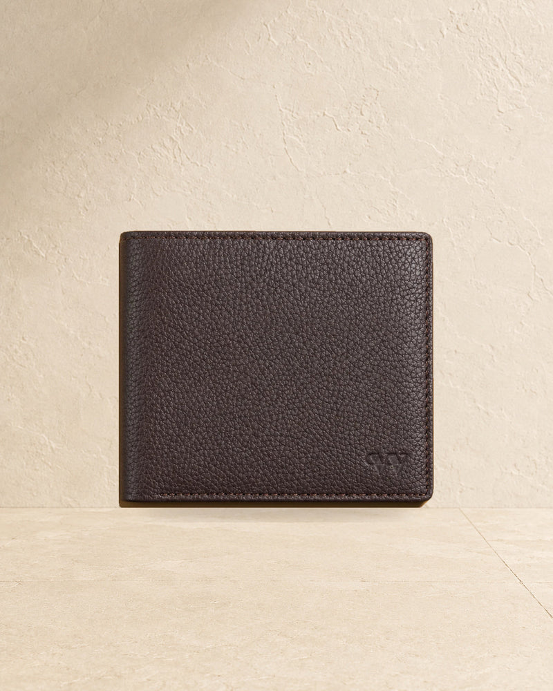 The Nomad Brown slim leather wallet by Wildebeast