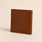 WF-001 brown leather wallet rear view