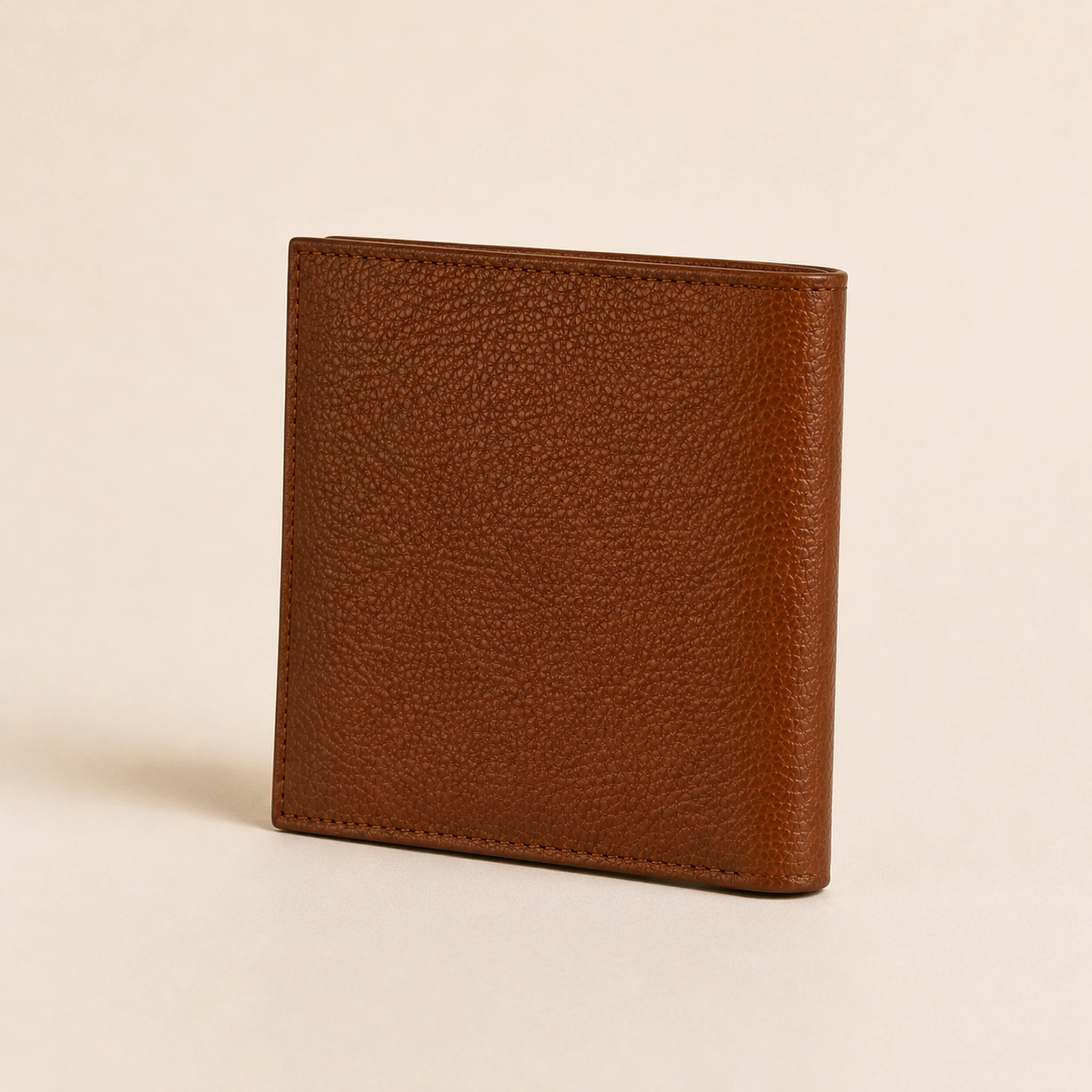 WF-001 brown leather wallet rear view