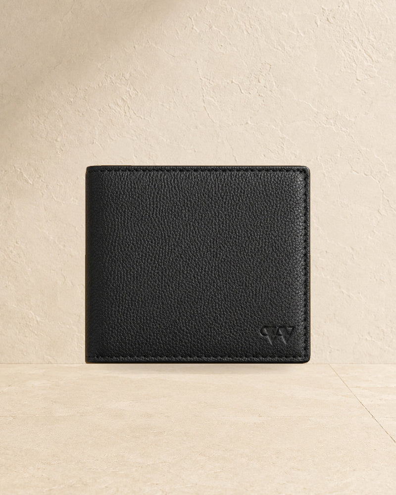 Wildebeast The Frontier Black leather wallet, front view