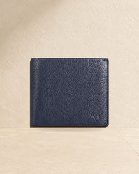 Wildebeast The Frontier Navy leather wallet, front view