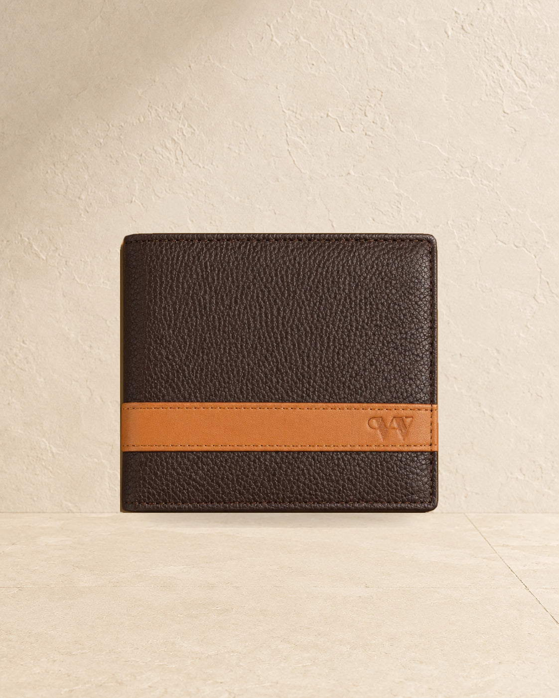 Wildebeast The Outrider Brown leather wallet, front view