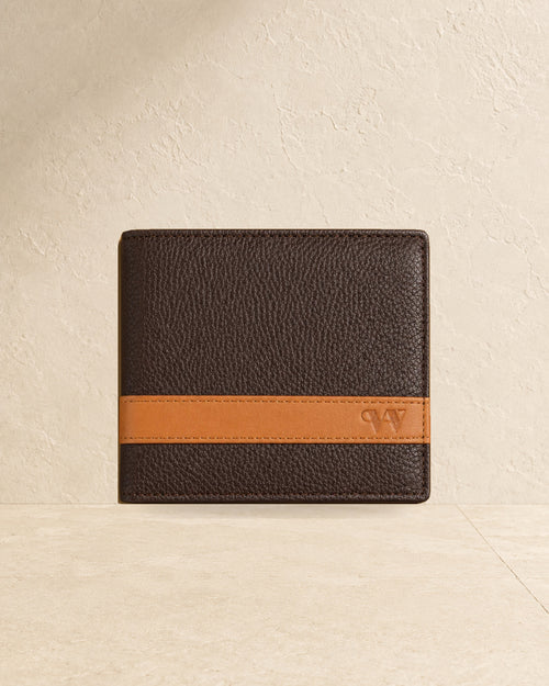 Wildebeast The Outrider Brown leather wallet, front view