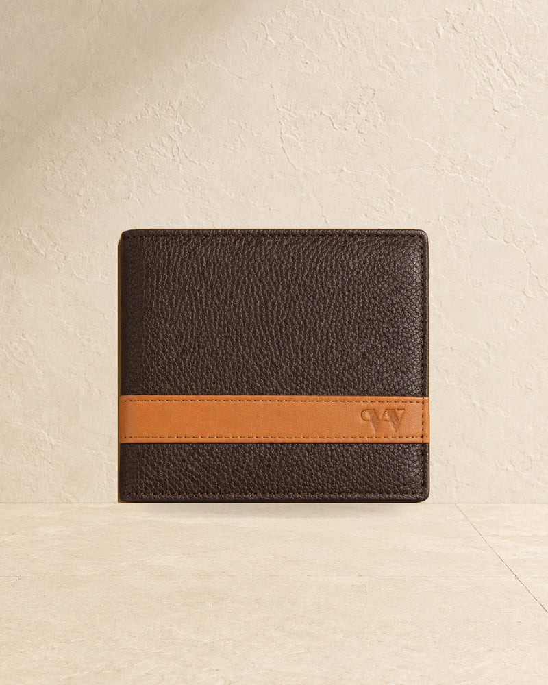 Wildebeast The Outrider Brown leather wallet, front view
